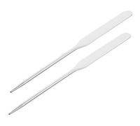 IWOWHERO Spatule en Acier Inoxydable 2pcs pour Maquillage, Outil Professionnel pour Mélanger Fond de Teint, Facile à Nettoyer, pour Palette de Maquillage