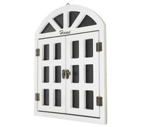 IWOWHERO Tableau Noir Mural en Bois Blanc Surface Effaçable et Facile à Nettoyer, Décoration Murale de Fenêtre pour Jardin ou Maison