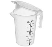 IWOWHERO Tasse à Café Balance 500ml Réutilisable en Pp, Poignée Isolante, Graduée pour Usage Domestique en Pâtisserie