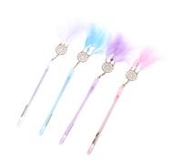 Ixkbiced Attrape-rêves avec pendentif plume - Stylos Kawaii en gel cristal pour enfants, cadeau scolaire, fournitures de bureau