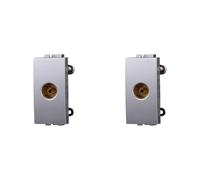 Ixtrima Connecteur prise TV terminal femelle couleur gris compatible avec Bticino Living Light/international 2pcs