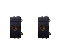 Ixtrima Connecteur prise TV terminal femelle couleur noire compatible avec Bticino Living Light/international 2pcs