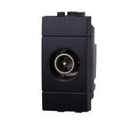 IXTRIMA Connecteur prise TV traversant mâle couleur noire compatible avec Bticino Living Light/international 1 pièce