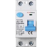 IXTRIMA Interrupteur différentiel pur 2P 25A 300mA 220V-6KA 300mA pour rail DIN - 2 modules DIN - Protection circuit et sécurité installations