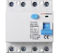 IXTRIMA Interrupteur différentiel pur 4P 63A 300mA 380V-6KA 300mA pour rail DIN - 4 modules DIN - Protection circuit et sécurité installations