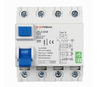 IXTRIMA Interrupteur différentiel pur magnétothermique 4P 16A 30mA courbe B 6KA AC/DC 380 V 30 mA courbe B pour rail DIN - 4 modules DIN - Protection circuit et sécurité installations