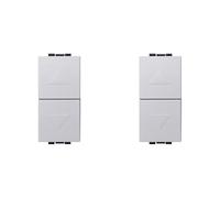 IXTRIMA Interrupteur double verrouillable 10 A Blanc Compatible avec Bticino Living Light Set de 2 pièces