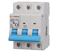 Ixtrima Interrupteur magnétique tripolaire 3 pôles, 380 V, 6 KA, 6 A 10 A 16 A 20 A 25 A 32 A 40 A 50 A 63 A (C6-6 A)