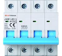 IXTRIMA Interrupteur magnétothermique automatique 4P 32A 380V 6kA MCB C32 occupe 4 modules DIN