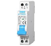IXTRIMA Interrupteur magnétothermique différentiel 1P+N 10A 30mA 220V-6KA 1 module 30mA pour rail DIN - Protection Circuits et Sécurité Installations