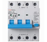 IXTRIMA Interrupteur magnétothermique différentiel 3P+N 10A 300mA 380V-6KA 300mA pour rail DIN - 4 modules DIN - Protection des circuits et des installations de sécurité