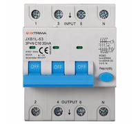IXTRIMA Interrupteur magnétothermique différentiel 3P+N 16A 30mA 380V-6KA 30mA pour rail DIN - 4 modules DIN - Protection circuit et sécurité Installations