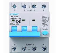 IXTRIMA Interrupteur magnétothermique différentiel 3P+N 40A 30mA 380V-6KA 30mA pour rail DIN - 4 modules DIN - Protection circuit et sécurité installations
