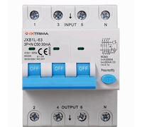 IXTRIMA Interrupteur magnétothermique différentiel 3P+N 50A 30mA 380V-6KA 30mA pour rail DIN - 4 modules DIN - Protection circuit et sécurité installations