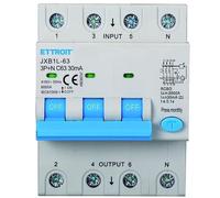 IXTRIMA Interrupteur magnétothermique différentiel 3P+N 63A 30mA 380V-6KA 30mA pour rail DIN - 4 modules DIN - Protection circuit et sécurité Installations