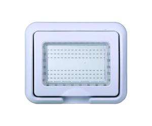 IXTRIMA Plaque avec couvercle et support d'extérieur Ip55 3 places (hydrobox) compatible avec Bticino Living Light, support étain 3P couleur blanche