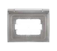 IXTRIMA Plaque universelle d'extérieur Ip44 3 places (hydrobox) compatible avec Bticino, Vimar, Gewiss étui étanche 3P couleur gris