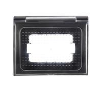 IXTRIMA Plaque universelle d'extérieur Ip44 3 places (hydrobox) compatible avec Bticino, Vimar, Gewiss étui étanche 3P couleur noir