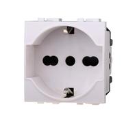 IXTRIMA Prise Schuko 2P+T 16A Couleur Blanc Compatible avec Bticino Living Light/INTERNATIONAL