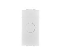 IXTRIMA Spot LED encastrable 1 module avec bouton marche/arrêt, blanc froid, 6000 K, compatible avec BTicino Living, noir