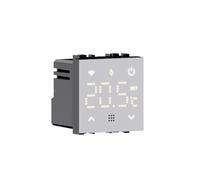 IXTRIMA Thermostat encastré Module programmable 2P 240 V écran Tactile rétroéclairé Couleur Blanche Compatible sur Supports Vimar Plana