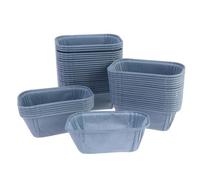 IYSHOUGONG Lot de 50 mini moules rectangulaires jetables en papier kraft anti-adhésif pour gâteaux, pain, sandwich, hamburger, fête, micro-ondes, four et congélateur