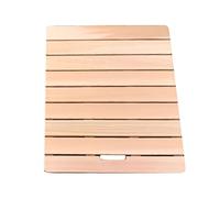 IZDOGA Tapis de Bain de Douche en Bois Naturel,Tapis Salle de Bain,Caillebotis Douche Bois,Antidérapant Sol Tapis,Tapis de Douche pour Intérieur ou Extérieur,Facile à Nettoyer (65 * 90cm,Light Color)