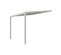 IZEDA Pergola adossée aluminium toit coulissant 9 m² - Blanc