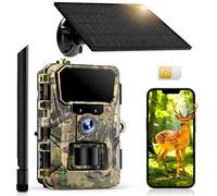 iZEEKER Caméra de Chasse Solaire 2 en 1 4G LTE et Standard avec Carte SIM | HD 48MP Caméra Chasse Vision Nocturne Détection de Mouvement, Contrôle Application sans WiFi Etanche IP66