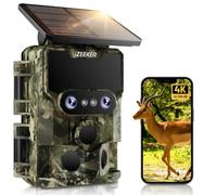 iZEEKER iG600 Caméra de Chasse WiFi Bluetooth 64MP 4K, Déclenchement 0,1s | Caméra Chasse Double Objectif avec Vision Nocturne Starlight, Vidéos H.264 Ultra HD, IP66