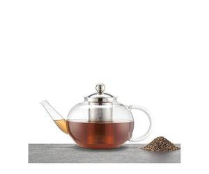 IZMIR Théière inox et verre 1.4L avec infuseur La Cafetière KitchenCraft 6 tasses