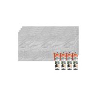 IZODEKOR Panneaux muraux effet marbre, 60 x 120 cm, panneau mural en PVC, pour cuisine, salle de bain, pare-éclaboussures de cuisine, imperméable et résistant à la chaleur, Mars Bubble