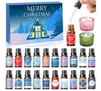 iZoeL Calendrier de l'Avent Femme, Calendrier de l'Avent Huile Essentielle | Calendrier de l'Avent 2026, Aromatherapie, avec Pierre Diffusion, Cadeau Noel, pour Maman Grand-Mère Epouse Tatie Nièce Sœur