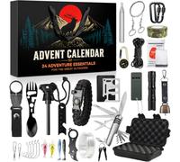 iZoeL Calendrier de l'Avent Homme Calendrier de l'Avent Outils, Cadeau Noel | Calendrier de l'Avent 206, Outil Multifonction, Camping/Exploration/Usage Quotidien, pour Fils Papa Petit Ami Neveu Oncle