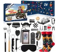iZoeL Calendrier de l'Avent Homme Calendrier de l'Avent Outils, Cadeau Noel | Outil Multifonction et Soins, Coupe Ongle, Nettoie Oreilles, Gratte Dos, Calendrier Avent, Cadeaux Noel, Fils Papa Ami Neveu