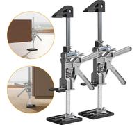 Izrielar 4x crics à main pour plaques de plâtre Dispositif de levage d'armoire Jusqu'à 200Kg, Réglable 0cm-20cm