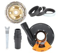 Izrielar Capot d aspiration pour meuleuse d angle avec 4 rondelles de serrage, 1 bouclier anti-poussière et 1 meule 125mm-5inch