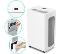 Izrielar Déshumidificateur électrique 20-30m² 26L/jour Ecran LED Minuterie 24h Déshumidificateur salle de bain appartement Purificateur d'air