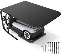 Izrielar Garage pour tondeuse à gazon Housse Premium pour robot tondeuse Toit Housse noire pour tondeuse Housse de pluie