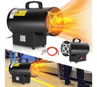 Izrielar Gas Heizbläse 10 kW Direkt, canon à gaz, débit d'air 320 m³/h, chauffage à gaz avec tuyau, détendeur, pour bouteille de propane/butane