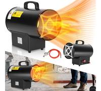 Izrielar Gas Heizbläse 15 kW Direct, canon à gaz, débit d'air 320 m³/h, chauffage au gaz avec tuyau, détendeur, pour bouteille de propane/butane