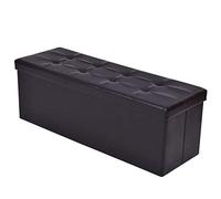 IZTOSS Banc avec Espace de Rangement,Coffre Pliable de Rangement pour Repose-Pieds,Salon,Chambre,Entrée (110 * 38 * 38CM-Noir)