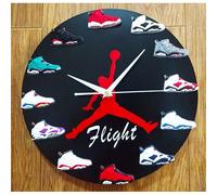 J-6 Horloge murale à lumière Led 3D pour chaussures de basket ball, horloge de vol créative, Design moderne,