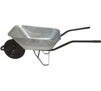 J.A.D. TOOLS Brouette de chantier 80 l gonflable, galvanisée, remorquée 100 kg