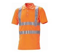 J.A.K. 1307119 Série 11113 Polo, 55% Coton/45% Polyester, EN 20471 Classe 2, Orange, Taille 6XL