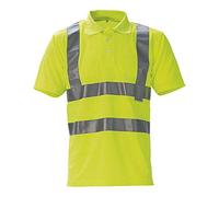 J.A.K. 1329117 Série 11113 Polo, 55% Coton/45% Polyester, EN 20471, Classe 2, Jaune, Taille 4XL