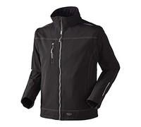 J.A.K. 61495101 Series 6158 Veste Softshell Imperméable à 3 Couches avec Membrane en TPU, 96% Polyester4% Spandex, NoirGris, Taille S