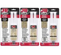 J-B Weld 50133 Lot de 3 seringues adhésives en plastique pour liant Marron sec 25 ml