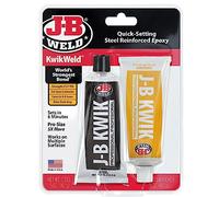 J-B Weld 8271 Kwikweld Professional Quick setting Steel Renforcé 2 parties Adhésif époxy pour réparation, gris foncé, deux tubes de 141,7 g