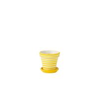 J-Line cache-pot Granada Stripes Handmade + Painted - céramique - jaune - small - Ø 21 cm